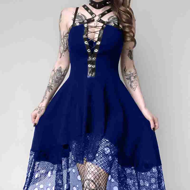 Women's Fashion Gothic Dress Vintage Punk Dress Sleeveless Lace Patchwork Bandage Dress Gothic Lolita Dress Witch Vampire Cosplay Costume buy at low prices in the Joom online store Women's Fashion Gothic Dress Vintage Punk Dress Sleeveless Lace Patchwork Bandage Dress Gothic Lolita Dress Witch Vampire Cosplay Costume buy at low prices in the Joom online store