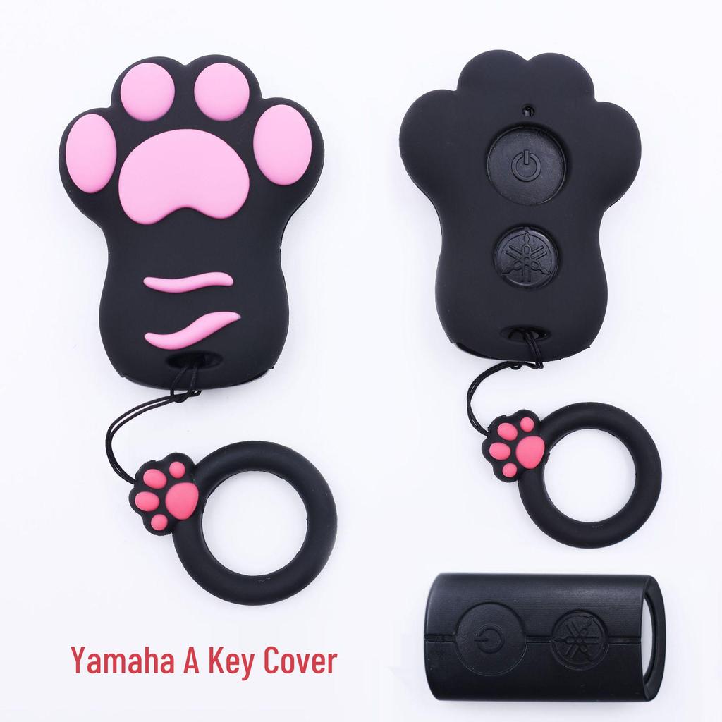Cat Paw Cartoon Key Cover for Yamaha & Honda Motorcycles
