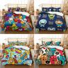 Cartoon Graffiti Print Polyester Bedding Sets Child Kids Covers Boys Bed Linen Set for Teens King Size Bedding Set