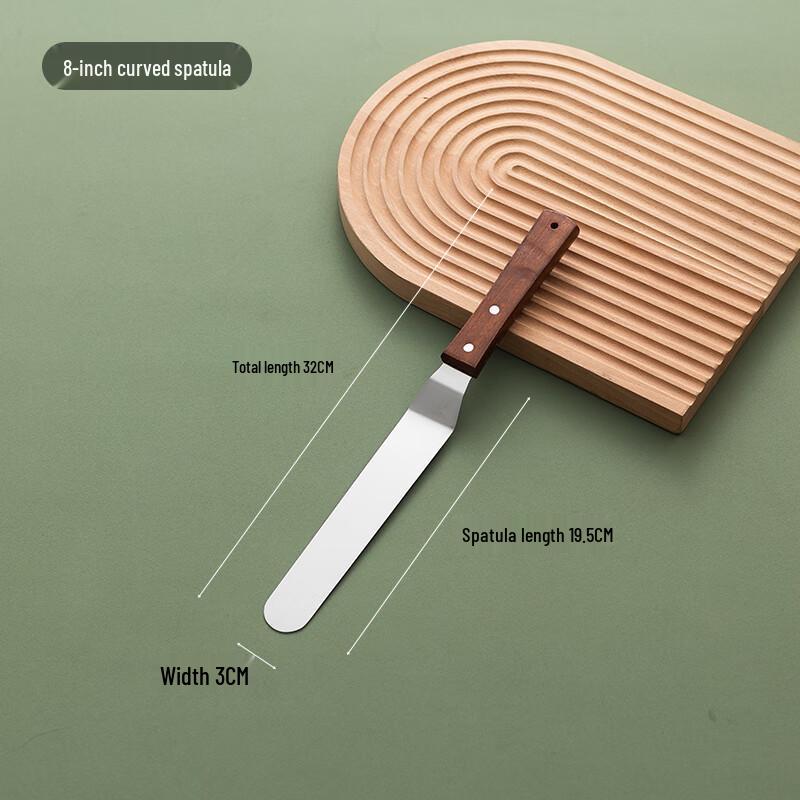 

Yixiaobei Wooden Handle Offset Baking Spatula