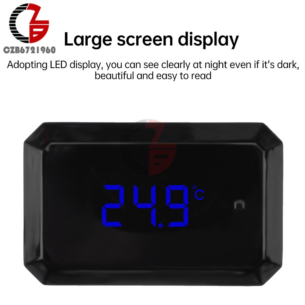 Waterproof Thermometer LED Touch Display Digital Aquarium Thermometer Fishtank Mini Temperature Monitor High Precision