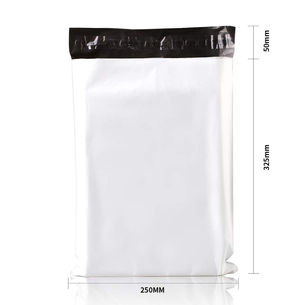 KAMMAK A4 Size Plastic Shipping 250mm Wide X 325mm Deep with 50mm Lid of with Strong Adhesive Large Packaging Supplies for A4 and Other Small and