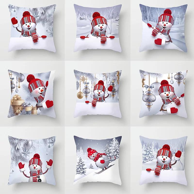 Merry Christmas Cushion Cover Christmas Decorations for Home 2025 Cristmas Ornament Noel Xmas Decor Navidad Happy New Year Gifts