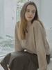 AVANT-G V-Neck Oversized Knit Pullover - Beige