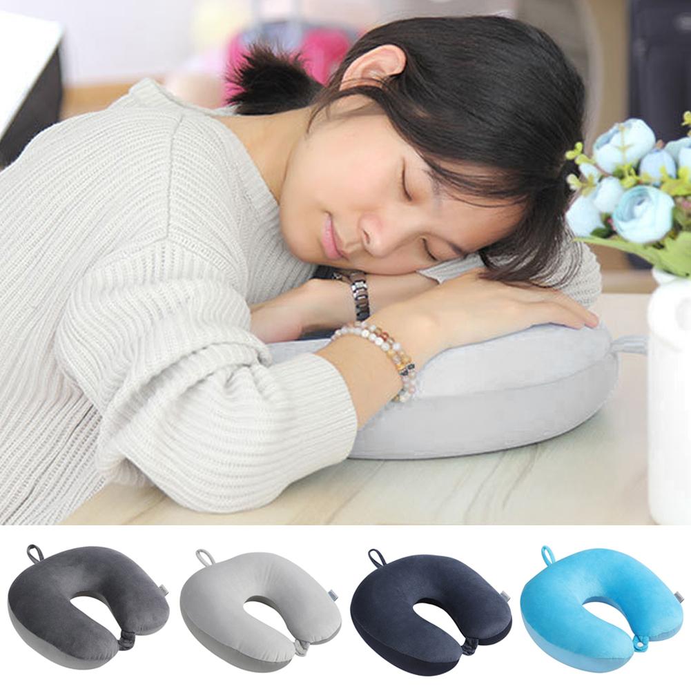 Car Neck Pillows Soft Memory Foam Travel Pillow with Foam Particles for Comfort On Airplanes Cars and Home Office Use Stuffed Toy