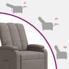 Recliner Taupe Fabric