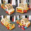 Wooden Educational Kid Learning Car Shape And Pattern Recognition Toddler Play