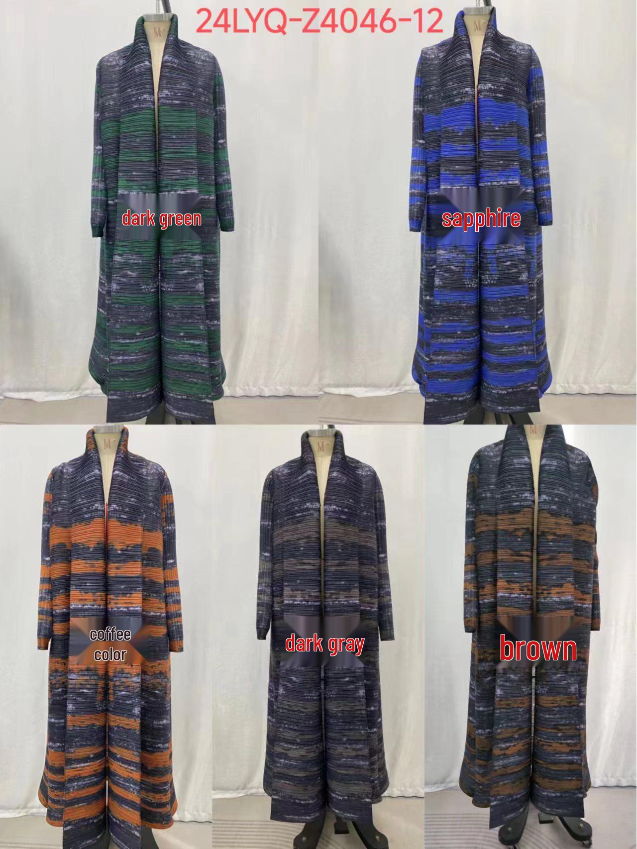 

Дубайский длинный халат 2024: Новый модный принт, повседневный и удобный тренч One Size