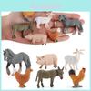 Realistische Bauernhoftierfiguren PVC-Material mit Huhn Ente Kuh für Kinder Lernspielzeug
