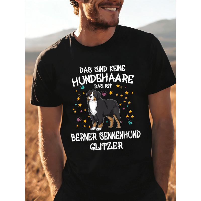 Bernese Mountain Dog Glitter Dog Holder Gift Dog Fun T-Shirt for Men Women Unisex All Season Funny T-Shirt