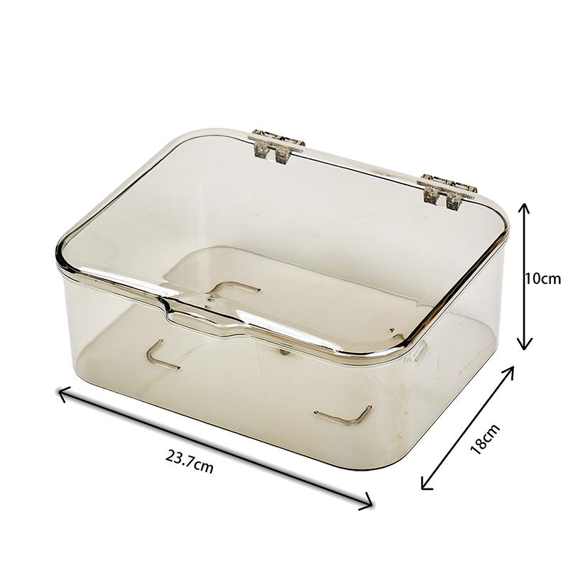 PET Material Desktop Storage Box Dust-Proof Cover Transparent Visible Large-Capacity Environmental Protection Organization Box