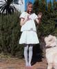 Sinun Jacquard Frill Skirt (White)