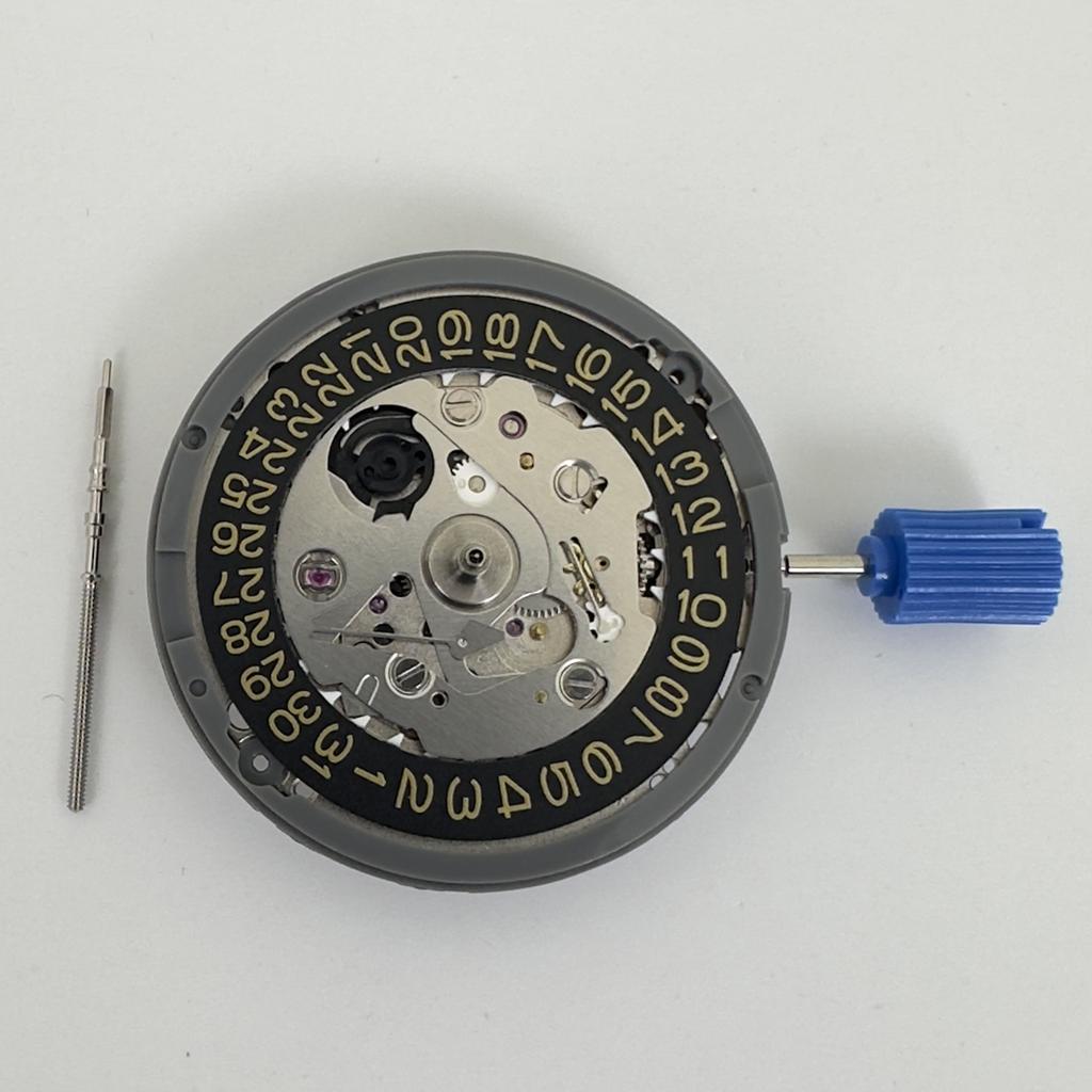 Japan Genuine NH35 NH35A Mechanical Movement Black-Gold Datewheel 3.0/.8 Crown Version 24 Jewels High Accuracy 4R35B Mod Parts