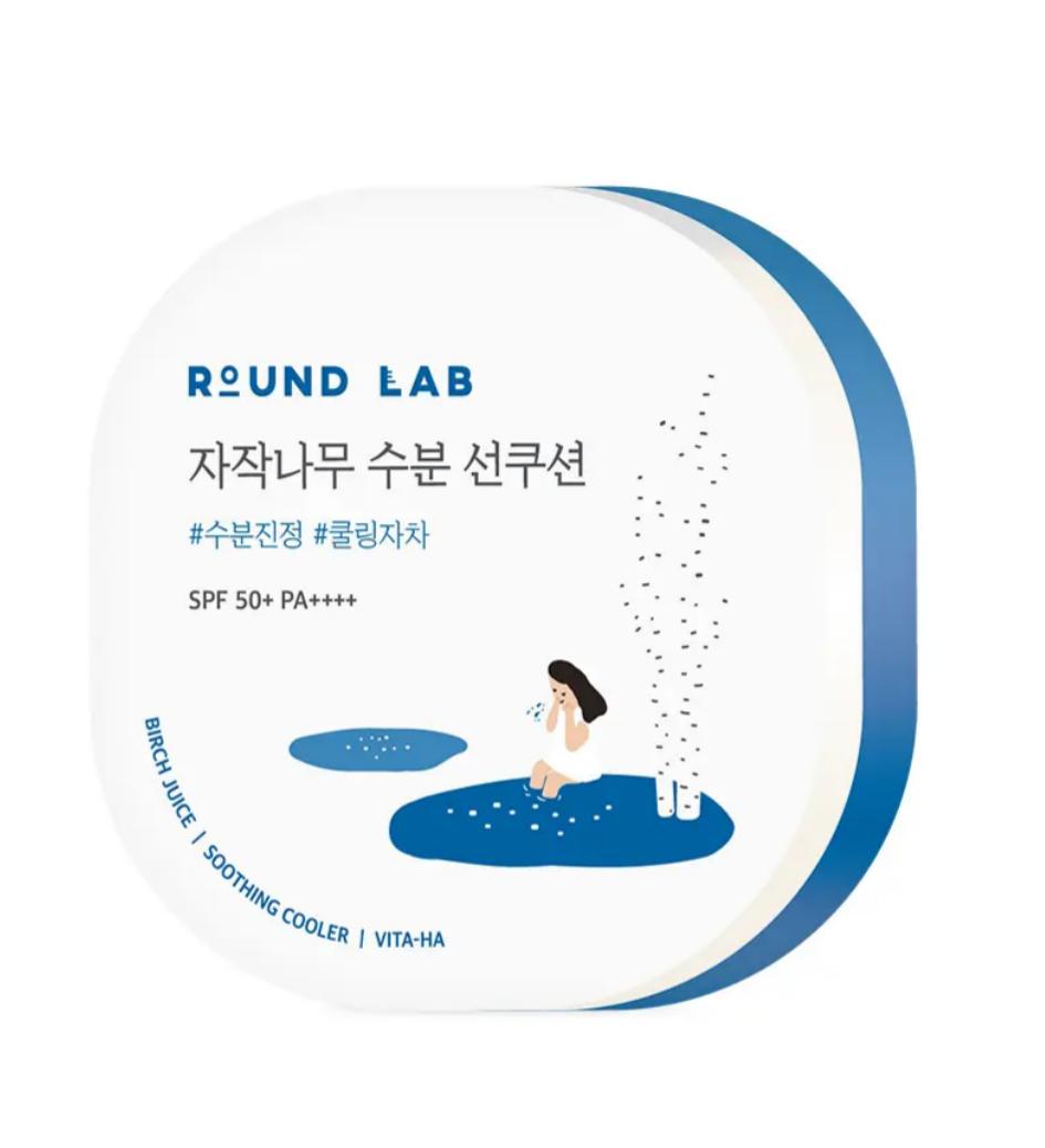 Round Lab Birch Juice Moisturizing Sun Cushion 15g – SPF50+ PA++++ Hydrating UV Protection 15g