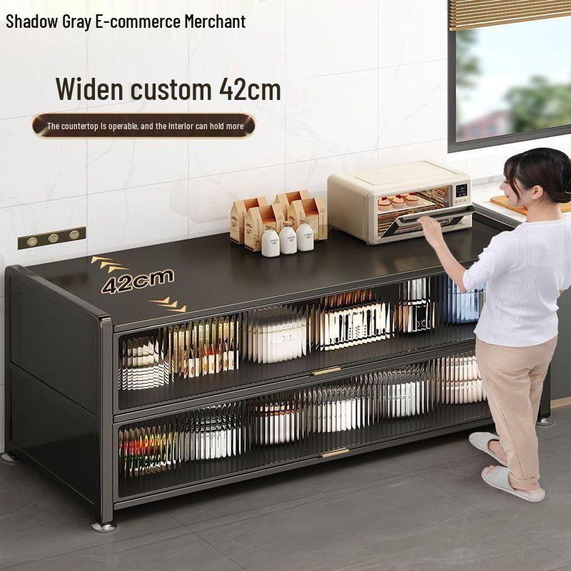 Étagère de Rangement Multifonctionnelle sur Pied et Buffet de Cuisine