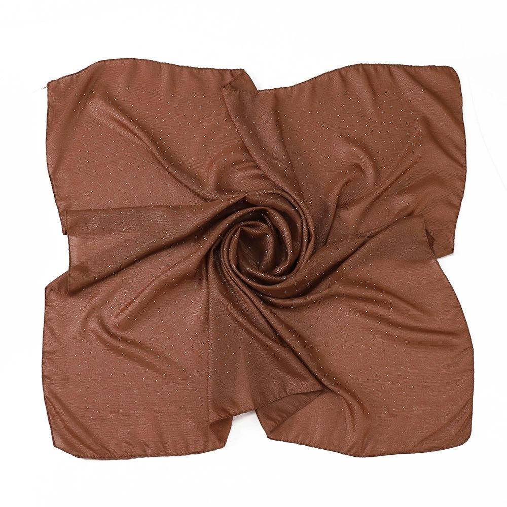 Women Malaysian Square Scarves Foulards Female Bandana Lady Hijabs 90CM
