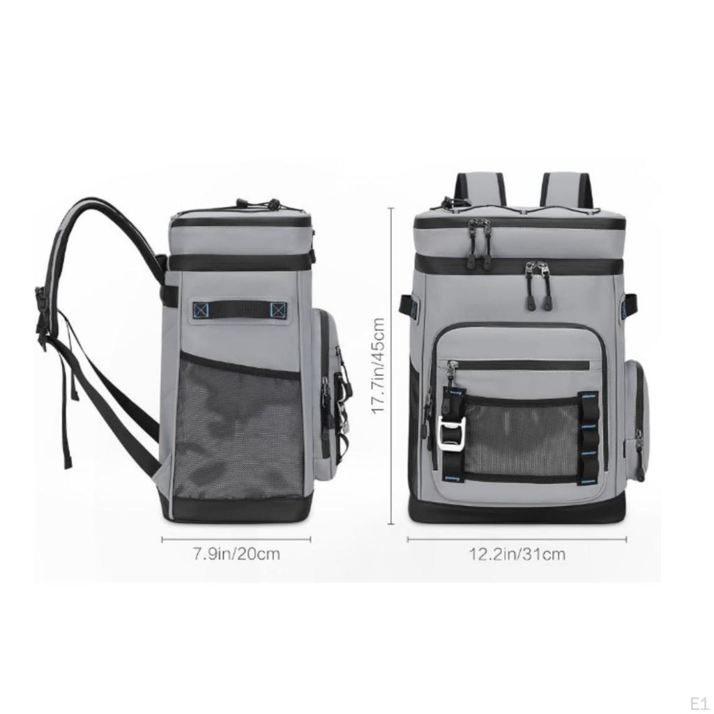 Multiple Pockets Thermal Backpack | Spacious 30L Capacity, Padded Shoulder Straps, Insulated