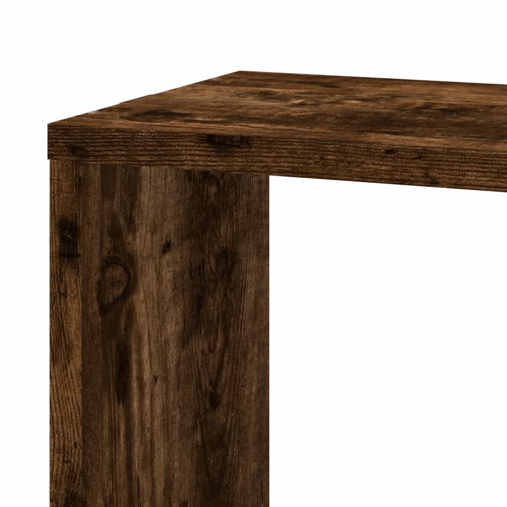 Vidaxl Corner Wall Shelf, Smoked Oak, 45X45X147 Cm