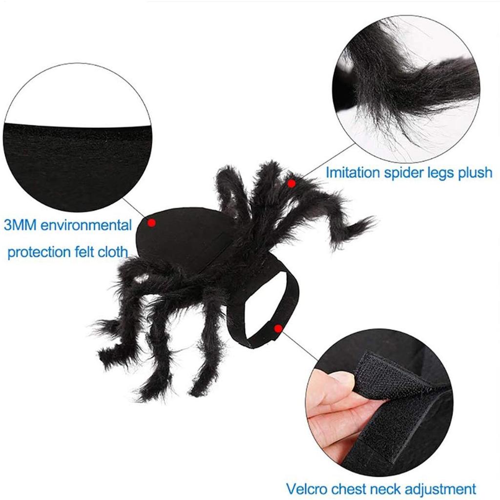 Kostium Pająka Dla Psów Strój Cosplay Rekwizyty Przebranie na Halloween Ubranka na Imprezę Halloweenową Rekwizyty do Przebrania kostium dla zwierzęcia