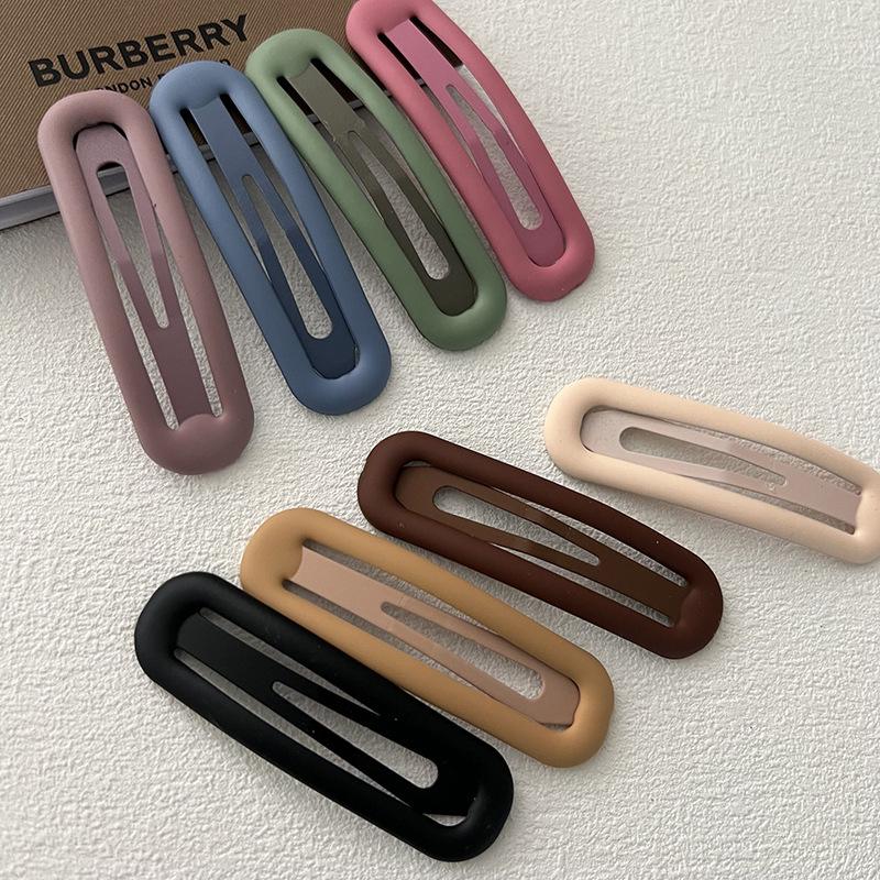 Solid Color Bangs Hairpin: Korean-Style BB Clip for Girls