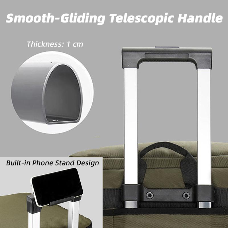 Large-capacity Detachable Trolley Case, Packing Equipment, Folding Luggage Bag, Travel Bag, Lightweight Wheel Bag, Cross-border Large Backpack