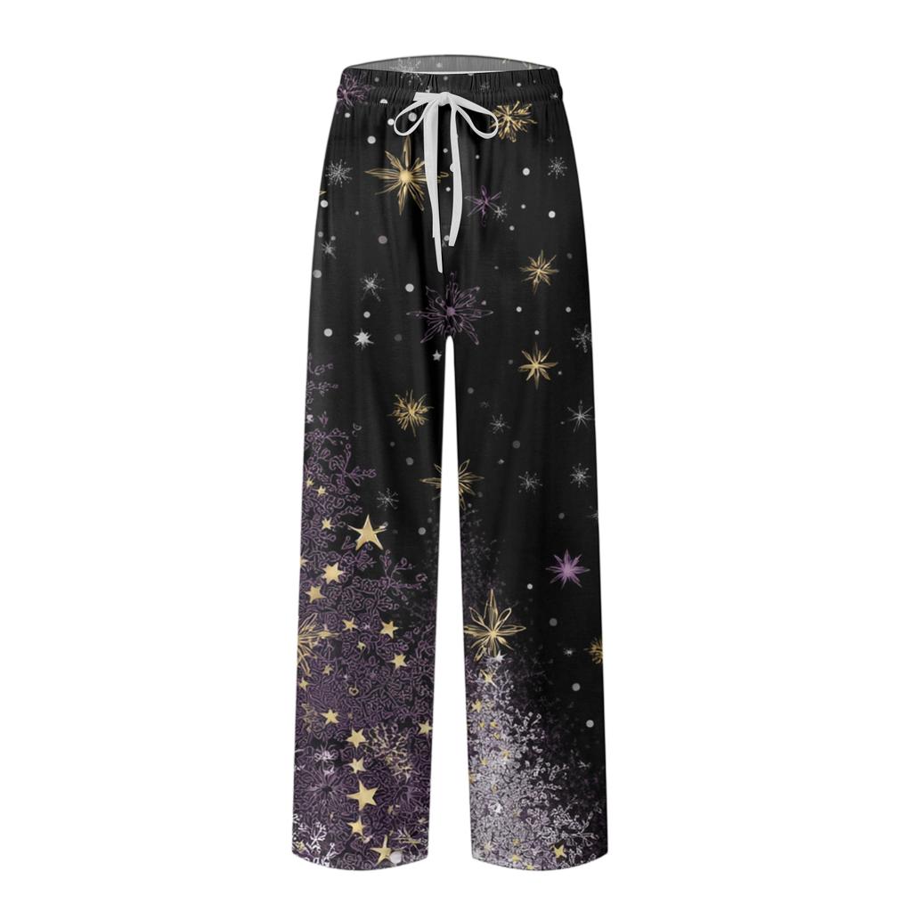 Herren Strickmode Print Tasche Freizeithose Schlafanzughose