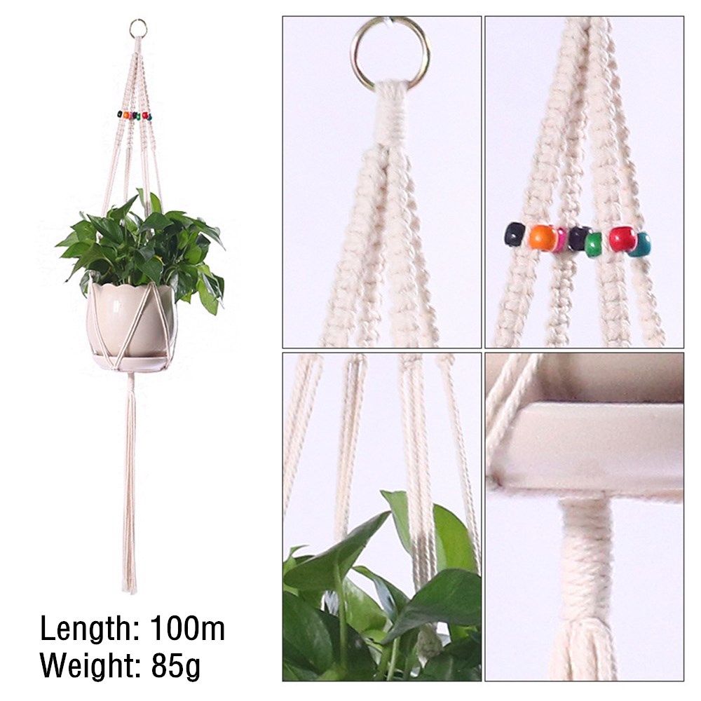 Decoration Hooks Macrame Flower Pot Holder Hanging Basket Planter Basket Rope Garden Plant Hanger