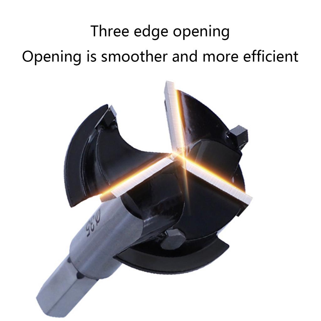Woodworking Tools Forstner Drill Bit Kit Hole Saw Cutter Milling Opener 35mm Hinge Cutter Tools 12mm Depth Opener