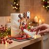 Christmas Tissue Holder Ornament Snowman Reindeer Santa Claus Festive Wooden Atmosphere Decoration Item