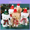 Cute Cartoon Christmas Bear Stuffed Toy With Soft Plush Material For Festive Decoration