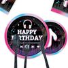 Music Festival Music Note Theme Birthday Party Decoration Disposable Paper Plate Tissue Paper Cup Tablecloth Decoration Supplies