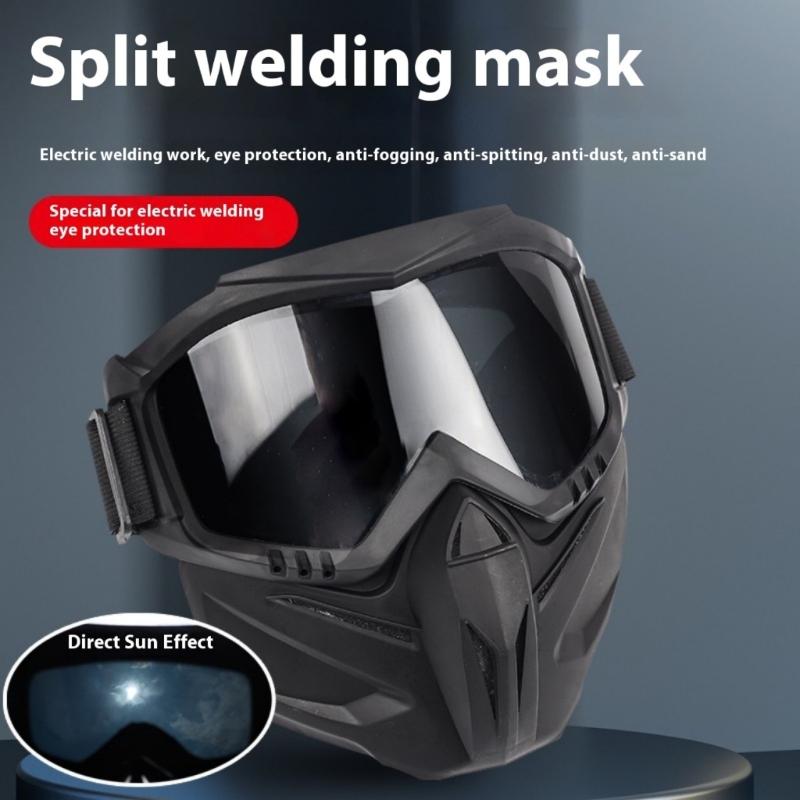 Full Face Protective Mask For Welders Windproof Radiation Proof Light Weight Construction With Adjustable Band