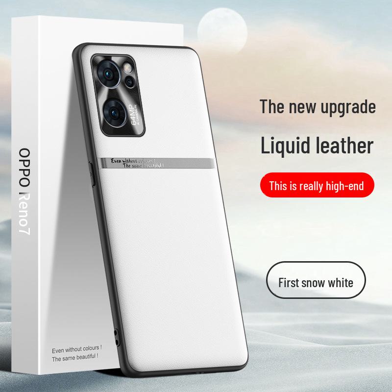 Etui ochronne OPPO Reno 7 z płynnej skóry - Odporne na upadki i zabrudzenia