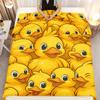 1pc Cozy Flannel Throw Blanket with Adorable Yellow Duck Print Soft, Warm, And Perfect for Couch, Bed, Or Gift for Family Member