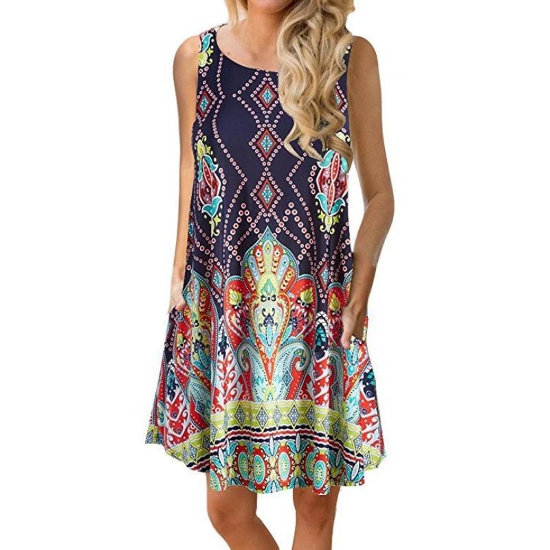 Dress Floral Dress Women'S 2D Digital Printing Factory