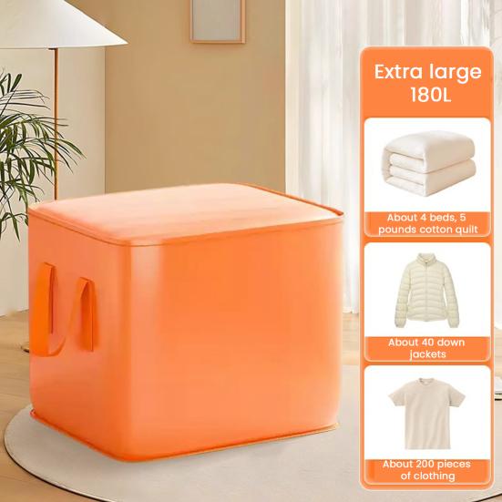 Clothing Blanket Storage Bag with Reinforced Handle Large Capacity Zipper Closure Waterproof Comforter Blanket Container
