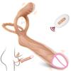 Double Penetration Vibrator for Couple Penis Ring  Semen Cock Ring Penis Enlargement Delayed Vibrating Sex Toys for Men Adult