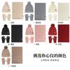 Knitted Hat Children's Winter Warmth Double-layer Velvet Cycling Ear Protection Wool, Hat, Scarf, Gloves Three-piece Set