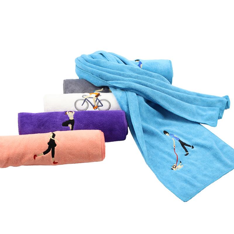 Towel Home Microfiber Marathon Sports Towel Extended 25 * 110cm Fitness Towel Embroidery