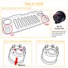 Pair LED Amber Grill Turn Signal Light for Jeep Wrangler JK 07-18 Halo Ring Angel Eye DRL Smoke Lens