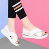 Leather Versatile Sandals Women's New Summer Versatile Soft Sole Wedge Casual Shallow Mouth