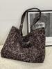 Korean Retro Suede Leopard Print Shoulder Bag - Large Capacity, Versatile Underarm Bag for Women, Perfect for Autumn/Winter.