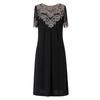 2024 Summer Chiffon Embroidered Dress: Mid-Length, Solid Color, Short-Sleeved, A-Line for Middle-Aged Women