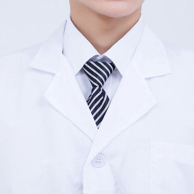 Men's Short Sleeve White Lab Coat for Summer - Doctor's Workwear
