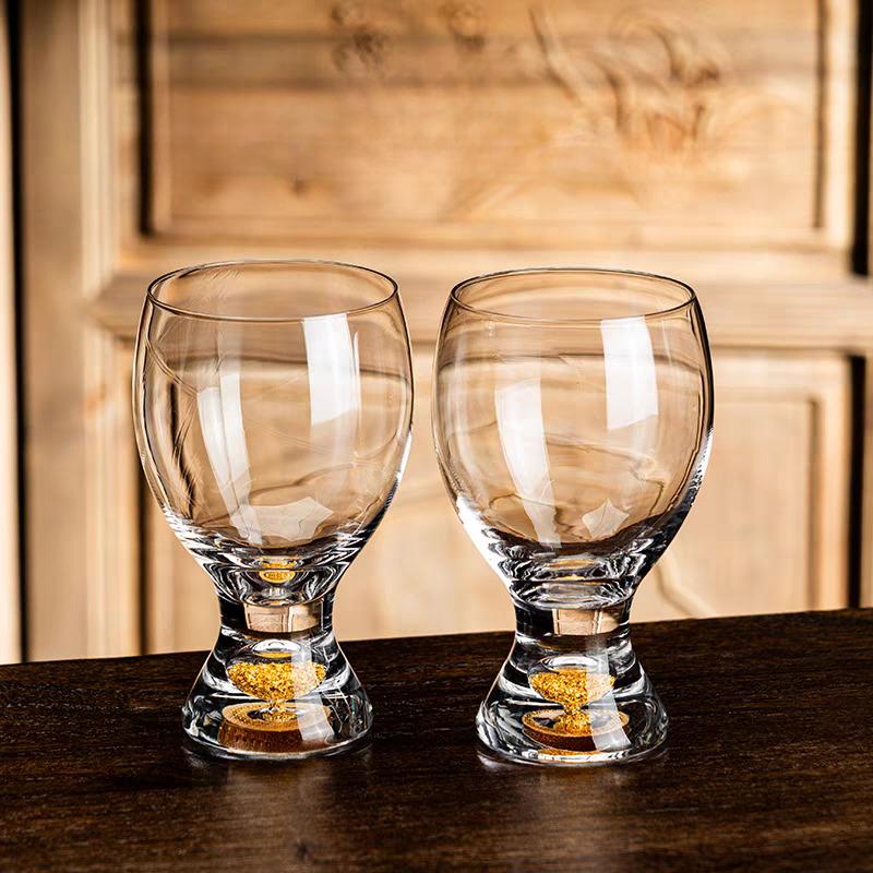 High-grade Craft Brewing Wheat Root Beer Cups Home Creative Cold Drink Cups Juice Cups Wine Cups Creative Gold Foil Beer Cups