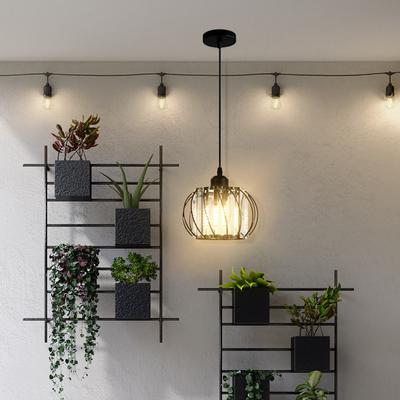Prosta i nowoczesna szklana latarnia wisząca w stylu wiszącej lampy z ciepłym światłem 12 W, korytarz, ganek