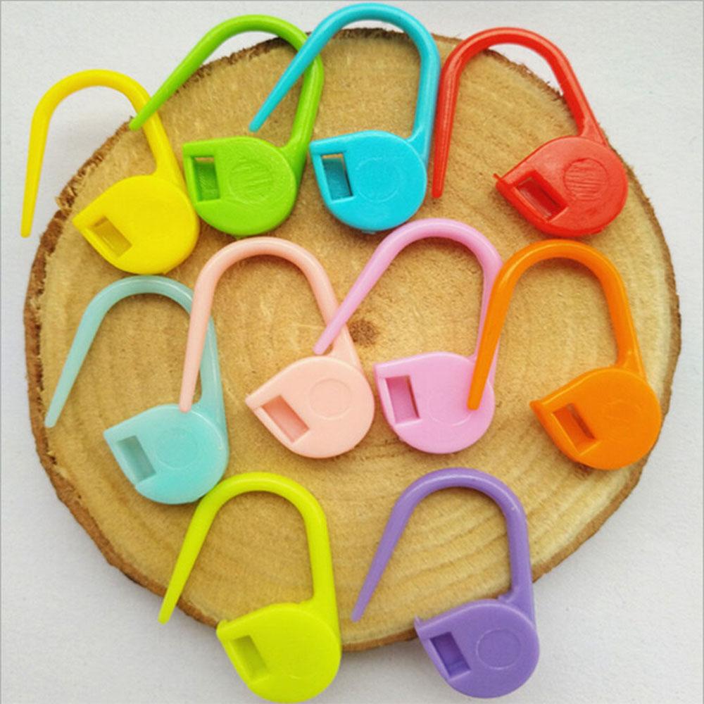 500Pcs Plastic Stitch Markers - Colorful Locking Knitting Needle Clips for Crochet & Sewing