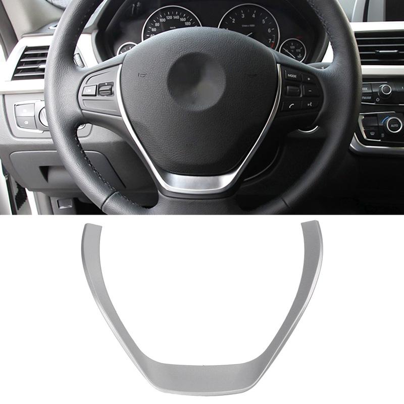 For BMW 3 Series Interior Accessories Steering Wheel Cover Silver Carbon Fiber Steering Frame Carbon Fiber Finish