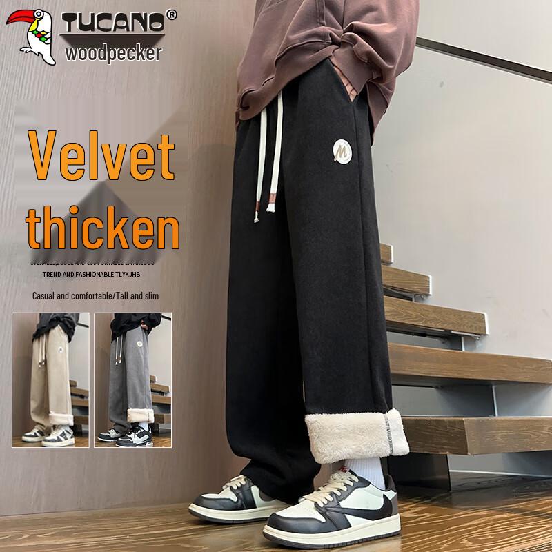 

TUCANO Men s Winter Corduroy Fleece-Lined Straight-Leg Casual Pants 3XL