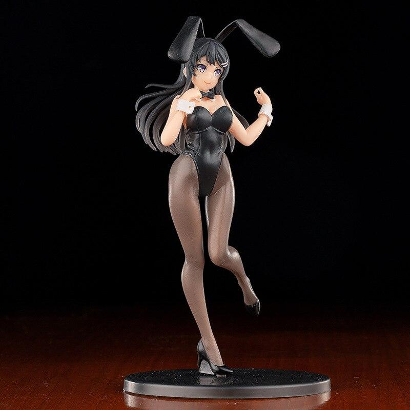 20CM Anime Rascal Does Not Dream of Bunny Girl Senpai Sexy Figure Toy Senpai Sakurajima Sexy Anime Action Figure PVC Model Toys